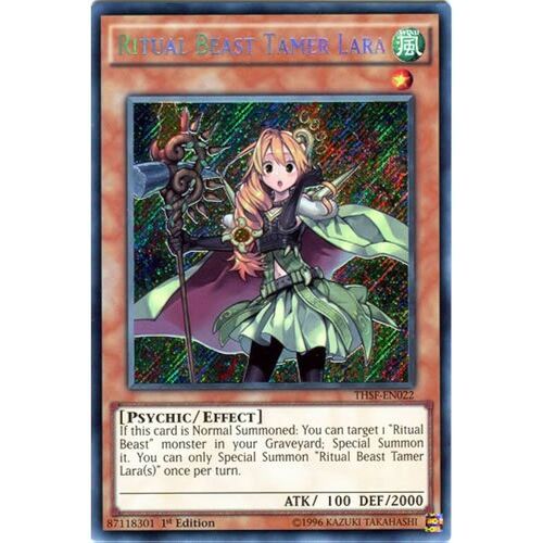 Ritual Beast Tamer Lara - THSF-EN022 - Secret Rare 1st Edition NM