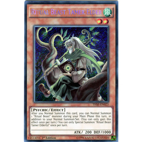 Ritual Beast Tamer Elder - THSF-EN023 - Secret Rare 1st Edition NM