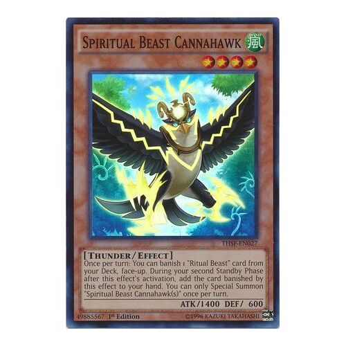 Spiritual Beast Cannahawk - THSF-EN027 - Super Rare 1st Edition NM