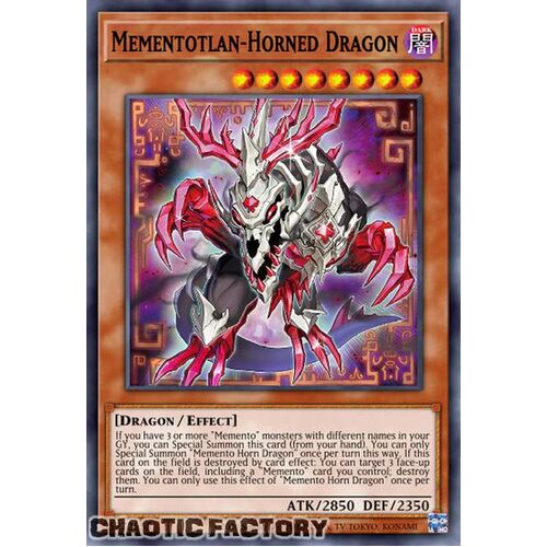 VASM-EN002 Mementotlan-Horned Dragon Rare 1st Edition NM