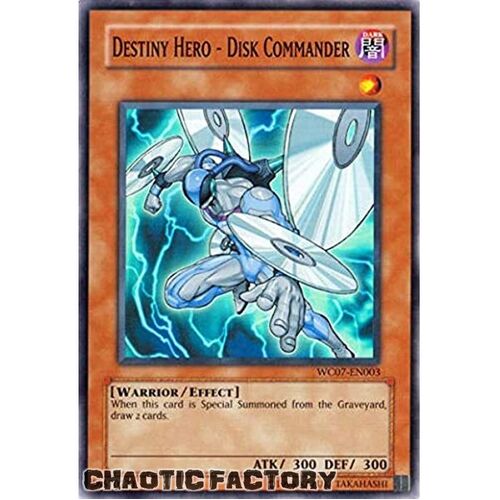 Destiny Hero - Disk Commander - WC07-EN003 - Super Rare NM