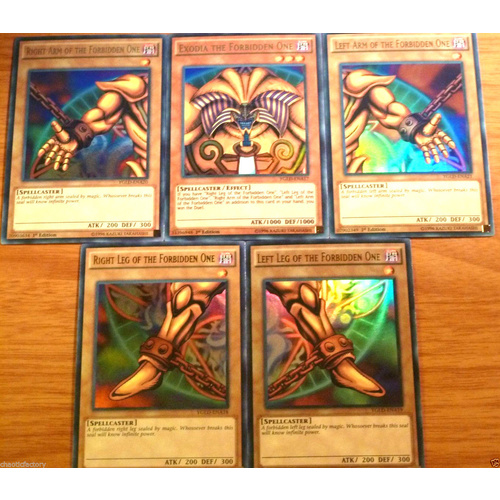 EXODIA THE FORBIDDEN ONE ULTRA HEAD ARMS & LEGS SET 1st Edition YGLD NM